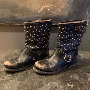 Studded Frye Moto Boot